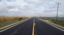 A newly paved country side roadway.