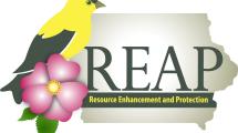 REAP logo of state bird, flower and state