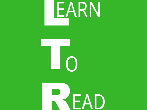 Learn to Read spelled out in white letters on a green background