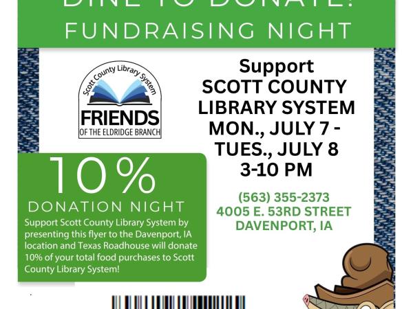 flyer for texas roadhouse fundraising dinner