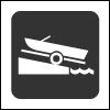 A boat on a ramp icon.