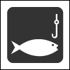 Fish and hook icon.