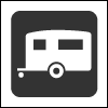 RV camper trailer icon.
