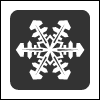 Outline of a snowflake.