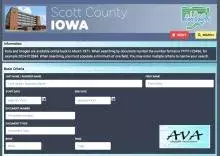 Screen shot of the land record search page on AVA.
